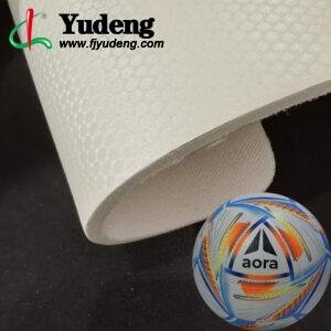 White Leatherette PU Leather Material for Sporting Balls (Soccer Balls, Footballs, Volleyballs Etc.)