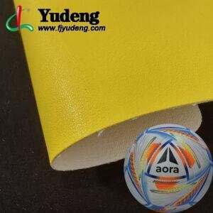 Yellow Rexine Leather PU Leather Material for Sporting Balls (Soccer Balls, Footballs, Volleyballs Etc.)