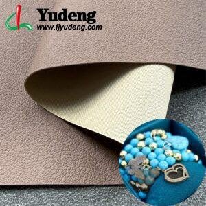 Brown PU Coated Fabric PU Leather Roll Material for Package Box Surface Cover (Jewelry Box, Cosmetic Box, Electronics Box etc.)