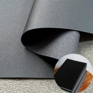 Black China Polyurethane Leather PU Leather Roll Material for Writing Notebook Cover Book Front Cover Binding