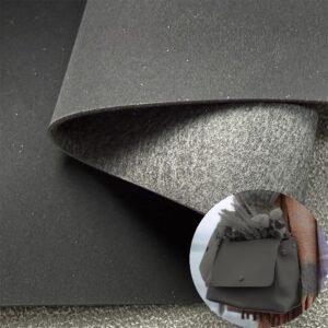 Black Rexine Leather PU Leather Roll Material for Bags and Suitcases (Handbags, Backpacks, Luggage Cases etc.)