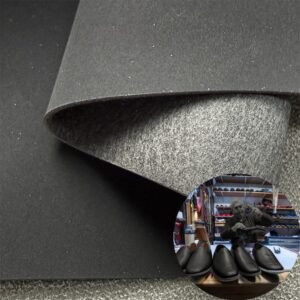Black Vegan Leather PU Leather Roll Material for Shoes and Clothes (Sandal, Label, Upper, Jacket etc.)