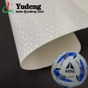 White Leather Fabric PU Leather Material for Sporting Balls (Soccer Balls, Footballs, Volleyballs Etc.)