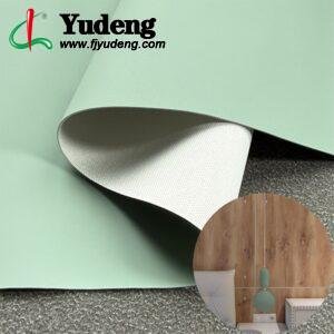 Green PU Rexine Fabric PU Leather Roll Material for Interior Wall