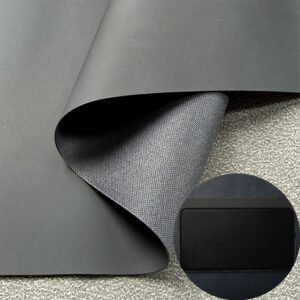 Black Vegan Leather PU Leather Roll Material for Desk Pads Table Protection Mats