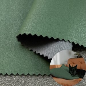 Green Fake Leather PU Leather Roll Material for Pillows