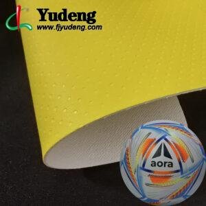 Yellow Artificial Leather PU Leather Material for Sporting Balls (Soccer Balls, Footballs, Volleyballs Etc.)
