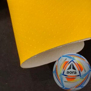Yellow Environmental Leather PU Leather Material for Sporting Balls (Soccer Balls, Footballs, Volleyballs Etc.)