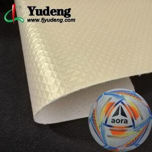 Gold Leather Fabric PU Leather Material for Sporting Balls (Soccer Balls, Footballs, Volleyballs Etc.)