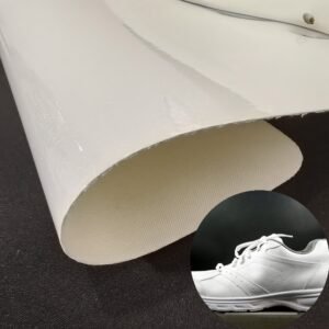 White Artificial Leather PU Leather Roll Material for Shoes and Clothes (Sandal, Label, Upper, Jacket etc.)