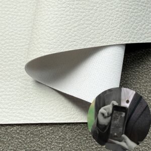 White Vegan Leather PU Leather Roll Material for Tablet Cases Phone Cover