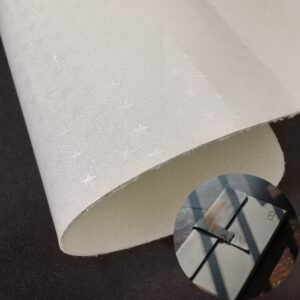 White PU Rexine Fabric PU Leather Roll Material for Writing Notebook Cover Book Front Cover Binding